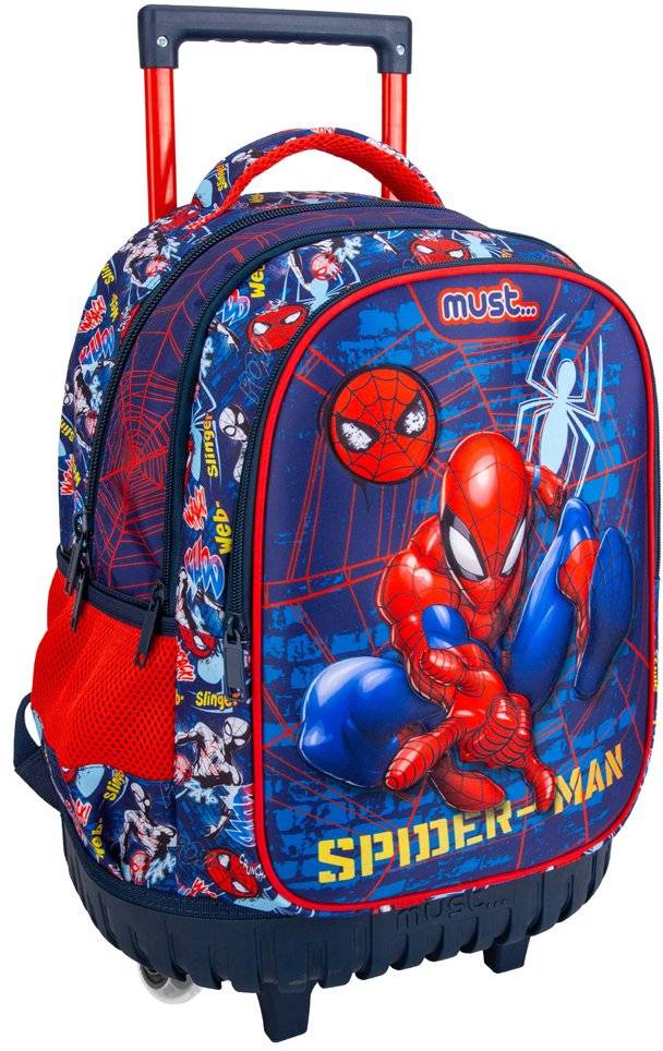ΤΣΑΝΤΑ TROLLEY MUST ΔΗΜΟΤΙΚΟΥ SPIDER-MAN ΜΠΛΕ ΣΚΟΥΡΟ MUST