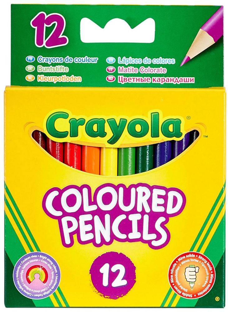 CRAYOLA ΧΡΩΜΑΤΙΣΤΕΣ ΞΥΛΟΜΠΟΓΙΕΣ ΜΕΣΑΙΟΥ ΜΕΓΕΘΟΥΣ 12ΤΜΧ (03.4112)