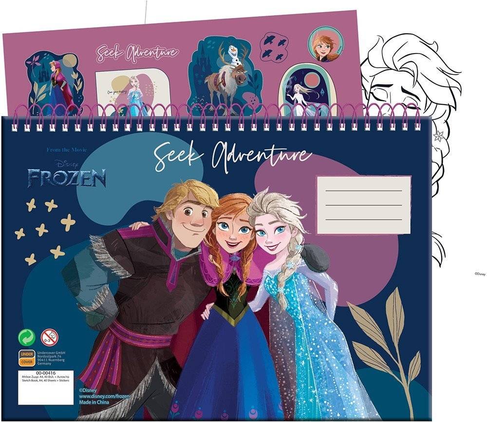 ΜΠΛΟΚ ΖΩΓΡΑΦΙΚΗΣ GIM 23X33 ΜΕ STICKERS FROZEN GIM