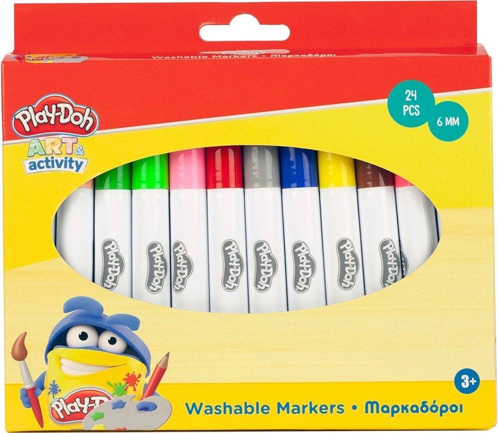 ΜΑΡΚΑΔΟΡΟΙ PLAY DOH 24TMX 6MM WASHABLE