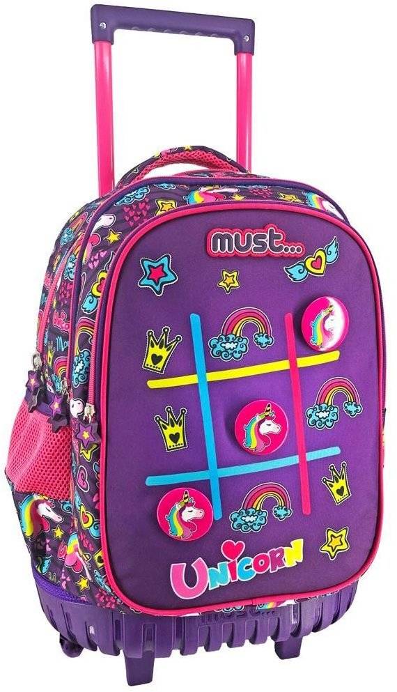 ΤΣΑΝΤΑ TROLLEY ΔΗΜΟΤΙΚΟΥ MUST UNICORN HASHTAG ΜΩΒ MUST