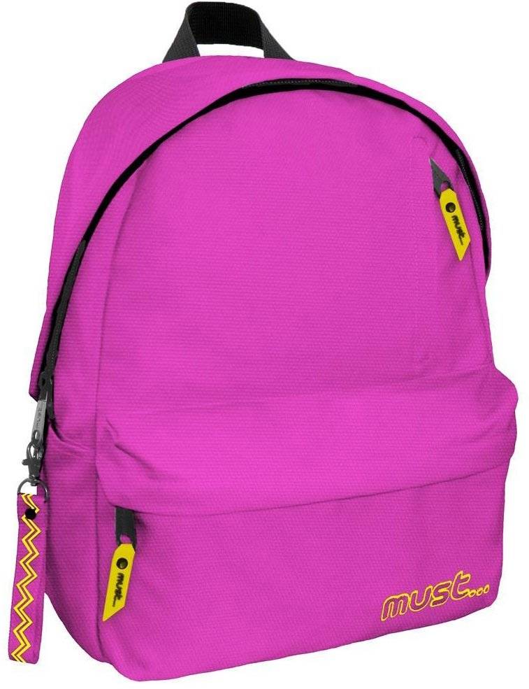 MUST ΤΣΑΝΤΑ ΠΛΑΤΗΣ ΓΥΜΝΑΣΙΟΥ MUST MONOCHROME PLUS COLORED INSIDE ΦΟΥΞΙΑ