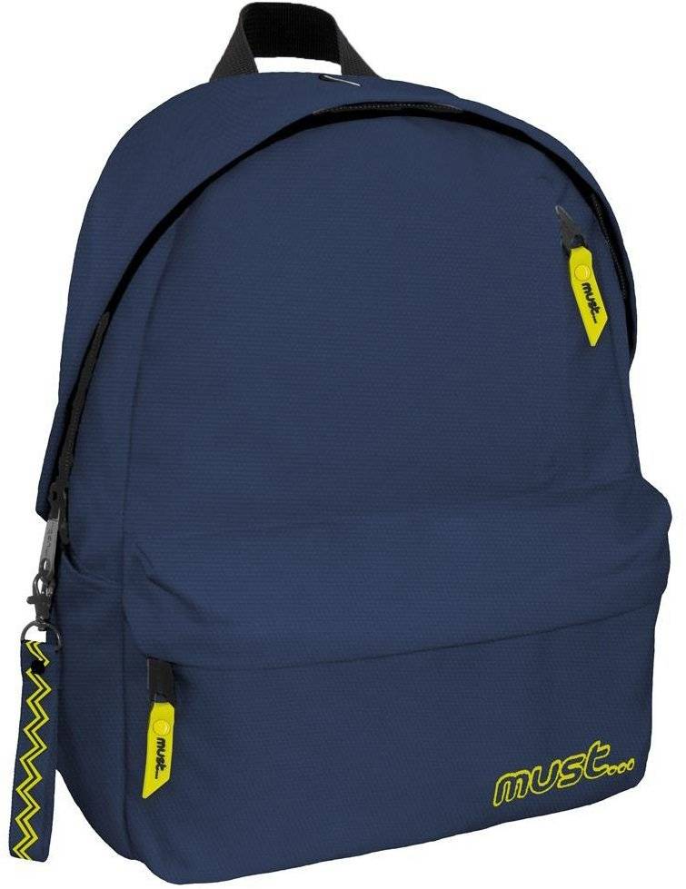 ΤΣΑΝΤΑ ΠΛΑΤΗΣ ΓΥΜΝΑΣΙΟΥ MUST MONOCHROME PLUS COLORED INSIDE ΜΠΛΕ ΣΚΟΥΡΟ MUST