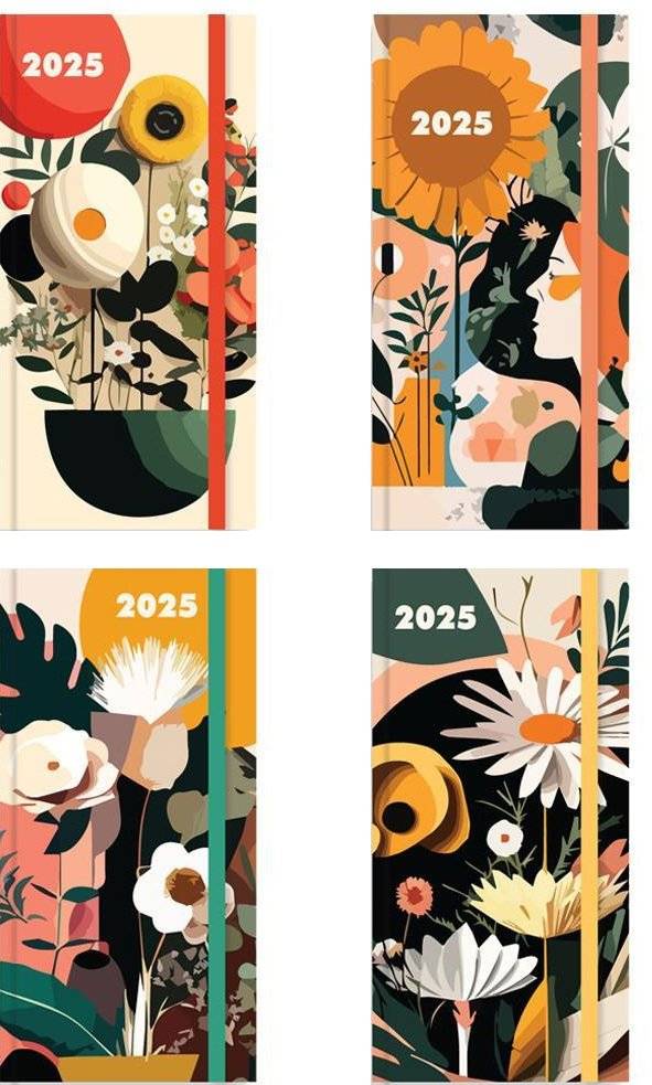 ΔΙΑΚΑΚΗΣ ΗΜΕΡΟΛΟΓΙΟ ΕΒΔΟΜΑΔΙΑΙΟ 2025 TESORO BLOSSOM 8X16ΕΚ. 4 ΣΧΕΔΙΑ