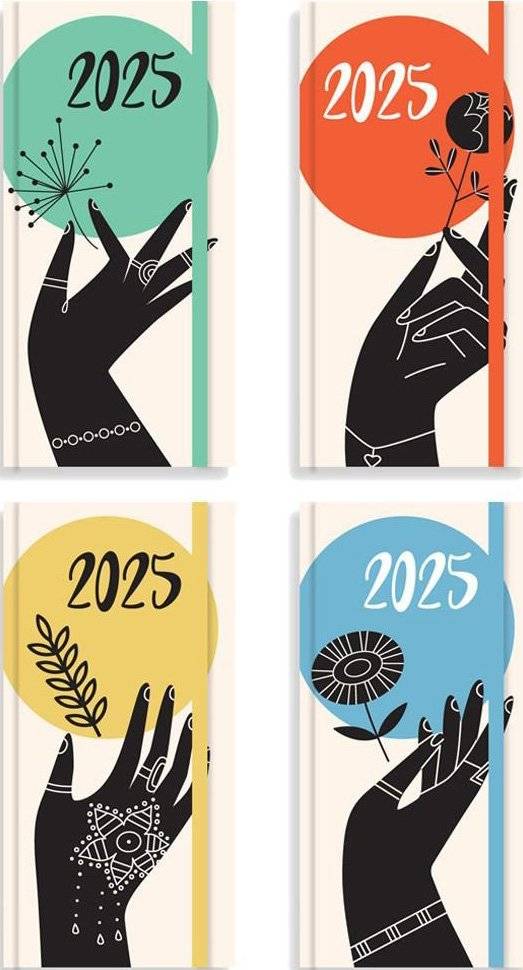 ΔΙΑΚΑΚΗΣ ΗΜΕΡΟΛΟΓΙΟ ΕΒΔΟΜΑΔΙΑΙΟ 2025 TESORO HANDS 8X16ΕΚ. 4 ΣΧΕΔΙΑ