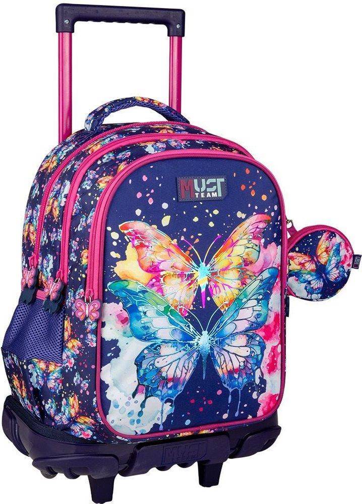 MUST ΤΣΑΝΤΑ TROLLEY MUST TEAM BUTTERFLY 3 ΘΗΚΕΣ ΜΕ ΔΩΡΟ ΠΟΡΤΟΦΟΛΙ