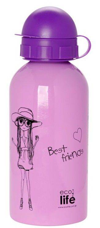 ΑΝΟΞΕΙΔΩΤΟ ΠΑΙΔΙΚΟ ΠΑΓΟΥΡΑΚΙ ECOLIFE BOTTLES FASHION 500ML ΜΩΒ