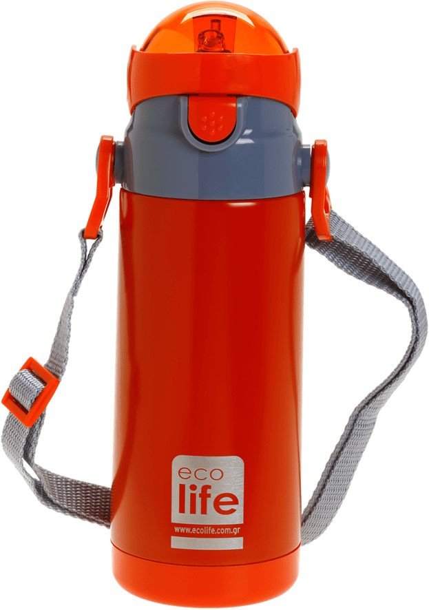 ECOLIFE ΑΝΟΞΕΙΔΩΤΟ ΠΑΙΔΙΚΟ ΘΕΡΜΟΣ ECOLIFE THERMOS KIDS 400ML ΚOKKINO