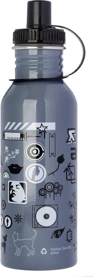 ΜΕΤΑΛΛΙΚΟ ΑΝΟΞΕΙΔΩΤΟ ΠΑΙΔΙΚΟ ΜΠΟΥΚΑΛΙ ΝΕΡΟΥ ECOLIFE TRENDS 600ML ECOLIFE