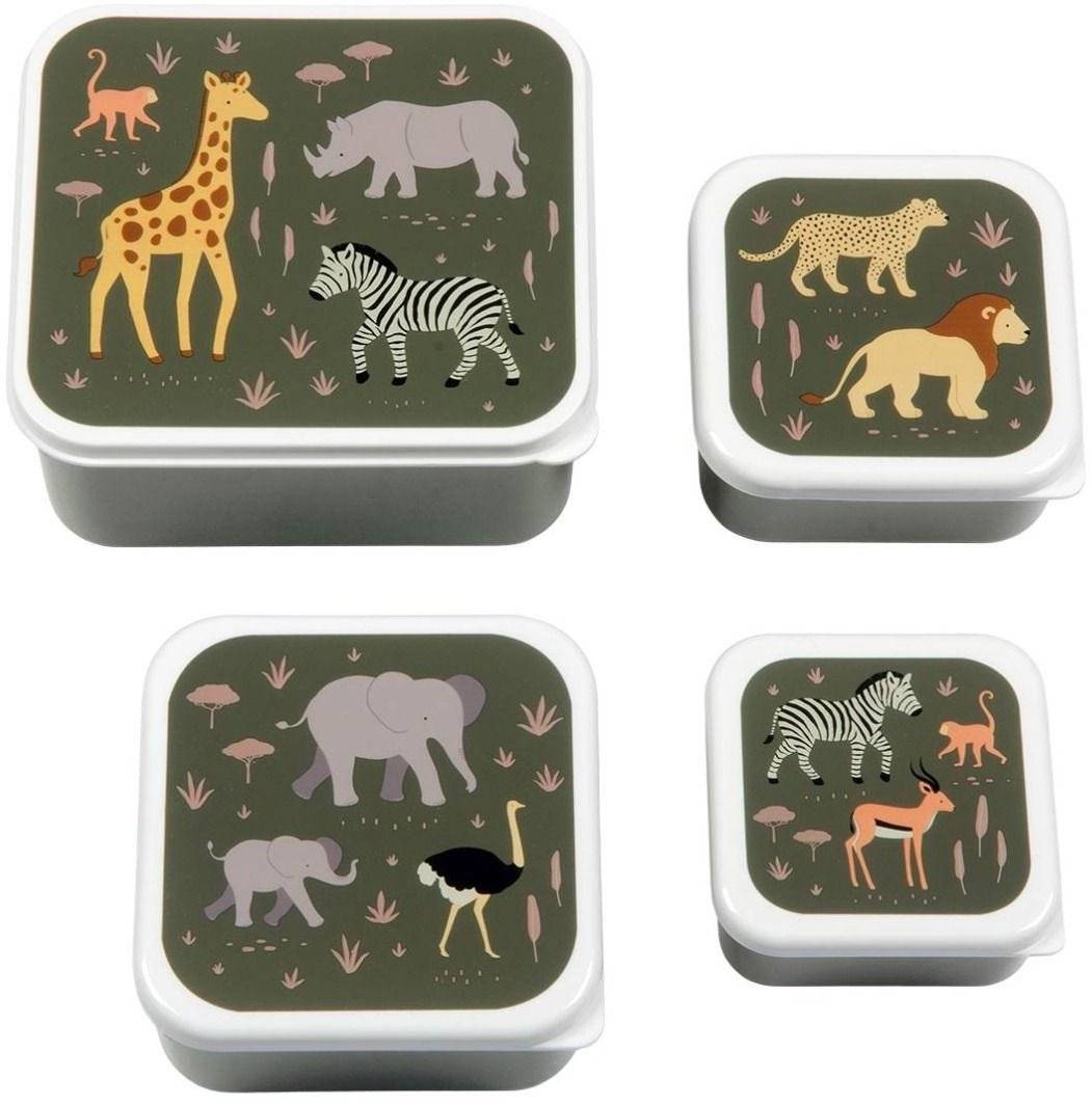 A LITTLE LOVELY COMPANY ΣΕΤ ΔΟΧΕΙΑ ΦΑΓΗΤΟΥ A LITTLE LOVELY COMPANY LUNCH - SNACK BOX SAVANNA