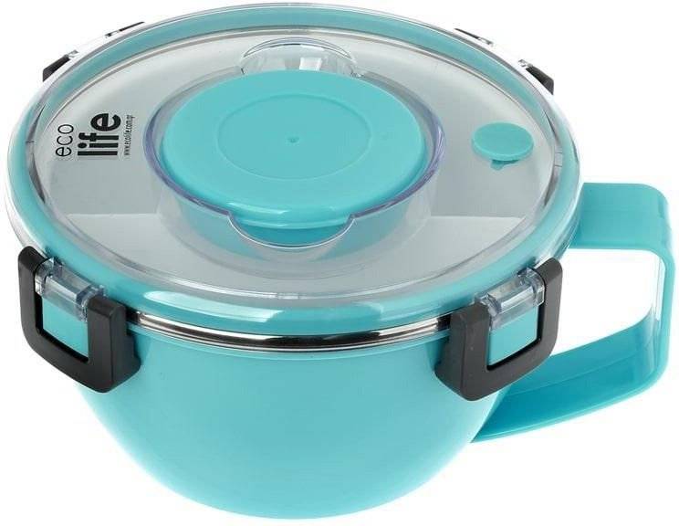 ECOLIFE ΦΑΓΗΤΟΔΟΧΕΙΟ THERMOS ΜΕ ΧΩΡΙΣΜΑ ECOLIFE ΜΠΛΕ (850 ML)