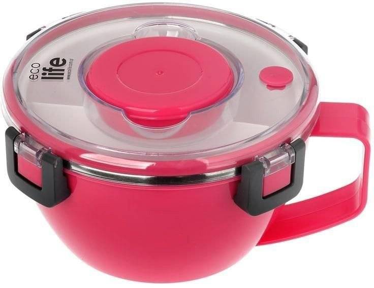 ΦΑΓΗΤΟΔΟΧΕΙΟ THERMOS ΜΕ ΧΩΡΙΣΜΑ ECOLIFE 850ML ΡΟΖ