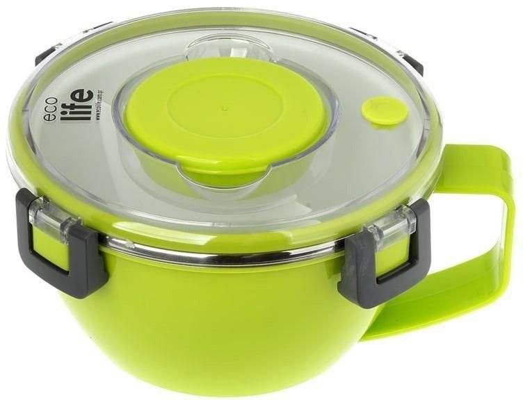 ΦΑΓΗΤΟΔΟΧΕΙΟ THERMOS ΜΕ ΧΩΡΙΣΜΑ ECOLIFE 850ML ΠΡΑΣΙΝΟ ECOLIFE