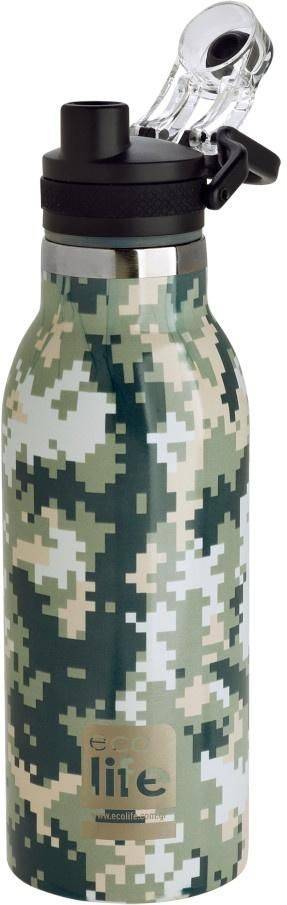 ΜΕΤΑΛΛΙΚΟ ΘΕΡΜΟΣ SPORT ΠΩΜΑ PIXELS 550ML ECOLIFE
