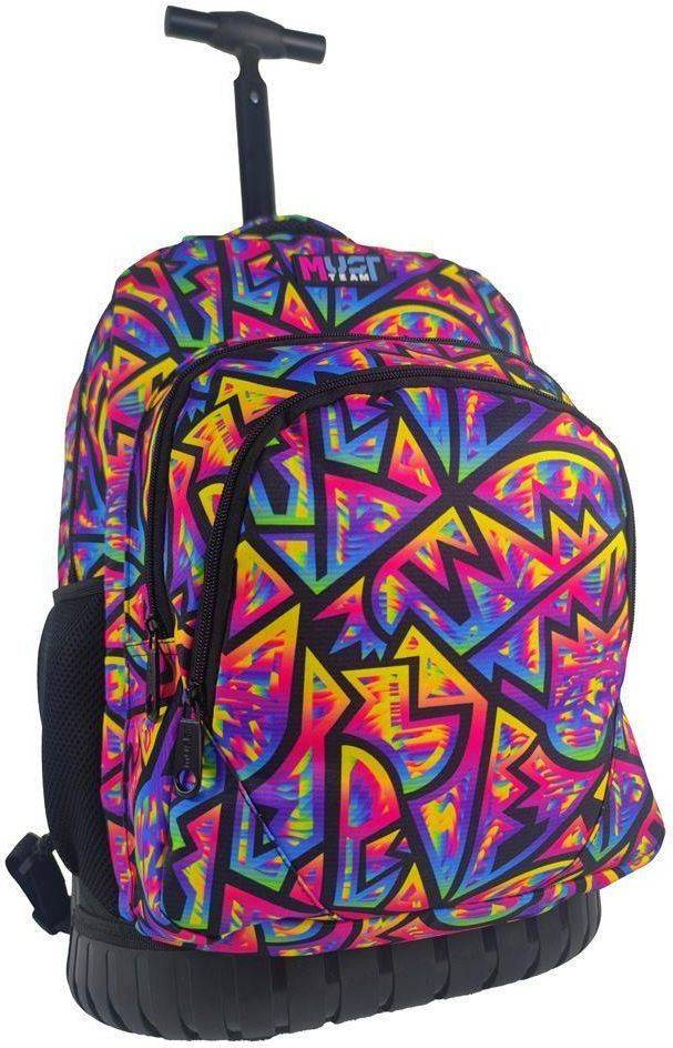 ΤΣΑΝΤΑ TROLLEY MUST TEAM INSPIRATION ABSTRACT PATTERN 3 ΘΗΚΕΣ ΜΕ ΜΟΝΟ ΧΕΡΟΥΛΙ ΚΑΙ 2 ΡΟΔΕΣ MUST