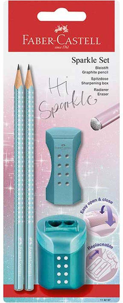 ΣΕΤ FABER CASTELL 118297 SPARKLE ROLL ON 2 ΜΟΛΥΒΙΑ, ΓΟΜΑ, ΞΥΣΤΡΑ