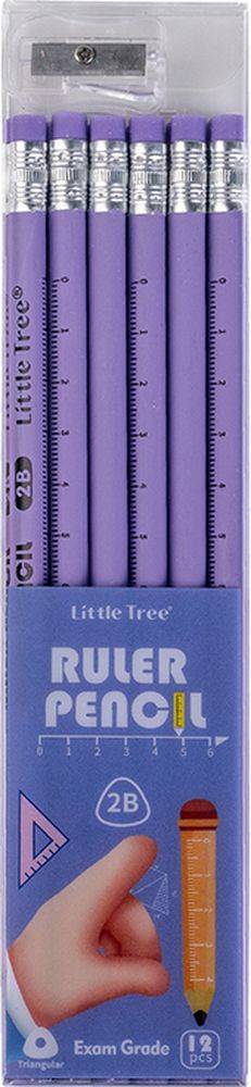 ΣΧΟΛΙΚΟ ΣΕΤ LITTLE TREE 12 ΜΟΛΥΒΙΑ 2B, ΓΟΜΑ, ΧΑΡΑΚΑΣ ΜΩΒ LITTLE TREE