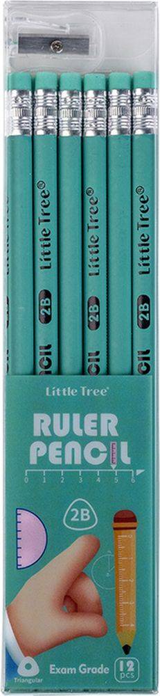 ΣΧΟΛΙΚΟ ΣΕΤ LITTLE TREE 12 ΜΟΛΥΒΙΑ 2B, ΓΟΜΑ, ΧΑΡΑΚΑΣ ΠΡΑΣΙΝΟ