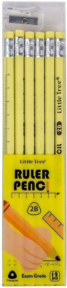ΣΧΟΛΙΚΟ ΣΕΤ LITTLE TREE 12 ΜΟΛΥΒΙΑ 2B, ΓΟΜΑ, ΧΑΡΑΚΑΣ ΚΙΤΡΙΝΟ