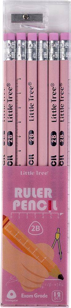 LITTLE TREE ΣΧΟΛΙΚΟ ΣΕΤ LITTLE TREE 12 ΜΟΛΥΒΙΑ 2B, ΓΟΜΑ, ΧΑΡΑΚΑΣ ΡΟΖ