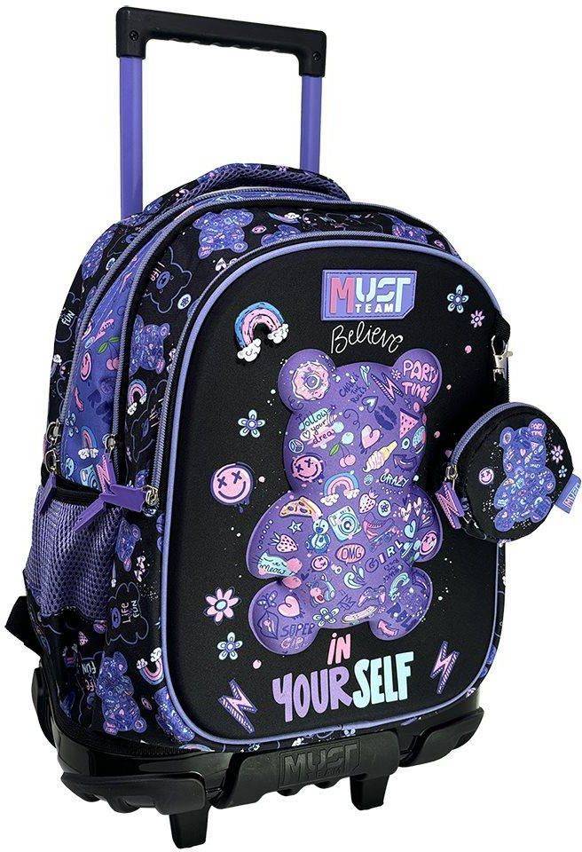 ΣΧΟΛΙΚΗ ΤΣΑΝΤΑ ΤΡΟΛΕΪ ΔΗΜΟΤΙΚΟΥ MUST TEAM GUMMY BEAR 3 ΘΗΚΕΣ ΜΕ ΔΩΡΟ ΠΟΡΤΟΦΟΛΙ