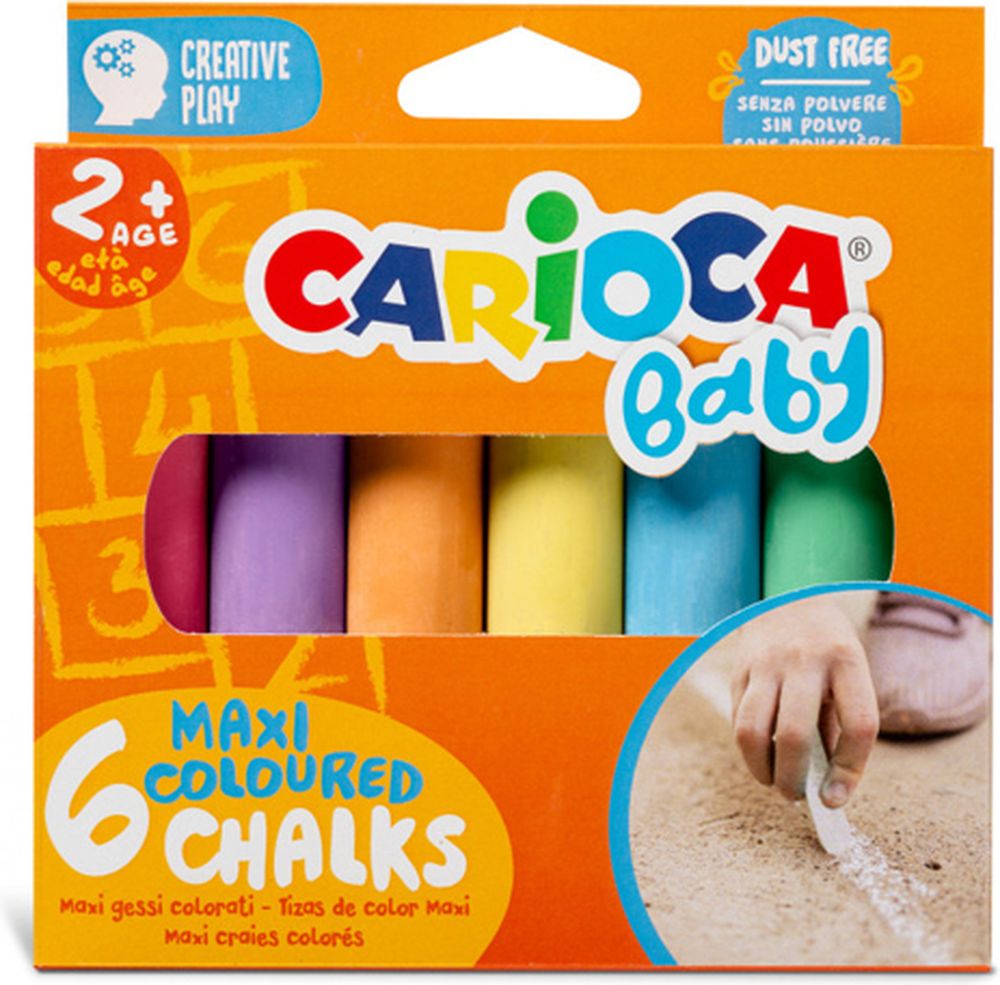 CARIOCA ΚΙΜΩΛΙΕΣ CARIOCA BABY MAXI COLOUR 6 ΤΜΧ