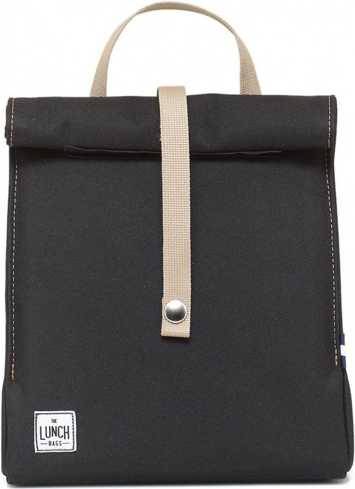 THE LUNCH BAGS ΙΣΟΘΕΡΜΙΚΗ ΤΣΑΝΤΑ THE ORIGINAL LUNCH BAGS ΜΑΥΡΗ ΜΕ ΜΠΕΖ ΧΕΡΟΥΛΙ