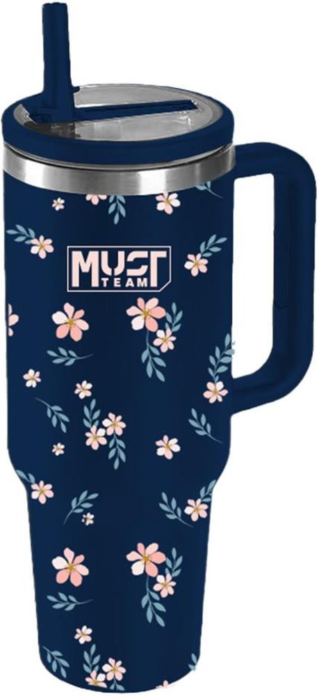 ΠΟΤΗΡΙ ΑΝΟΞΕΙΔΩΤΟ MUST TEAM ΘΕΡΜΟΣ ΜΕ ΚΑΛΑΜΑΚΙ ΜΠΛΕ ΦΛΟΡΑΛ 900 ML MUST