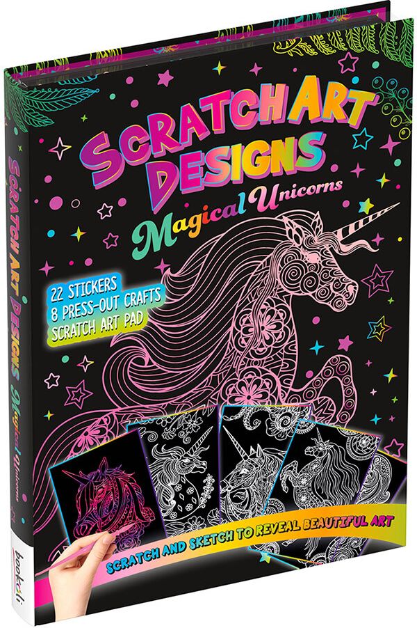 CRAFT FOLDERS: UNICORN SCRATCH ART BOOKOLI
