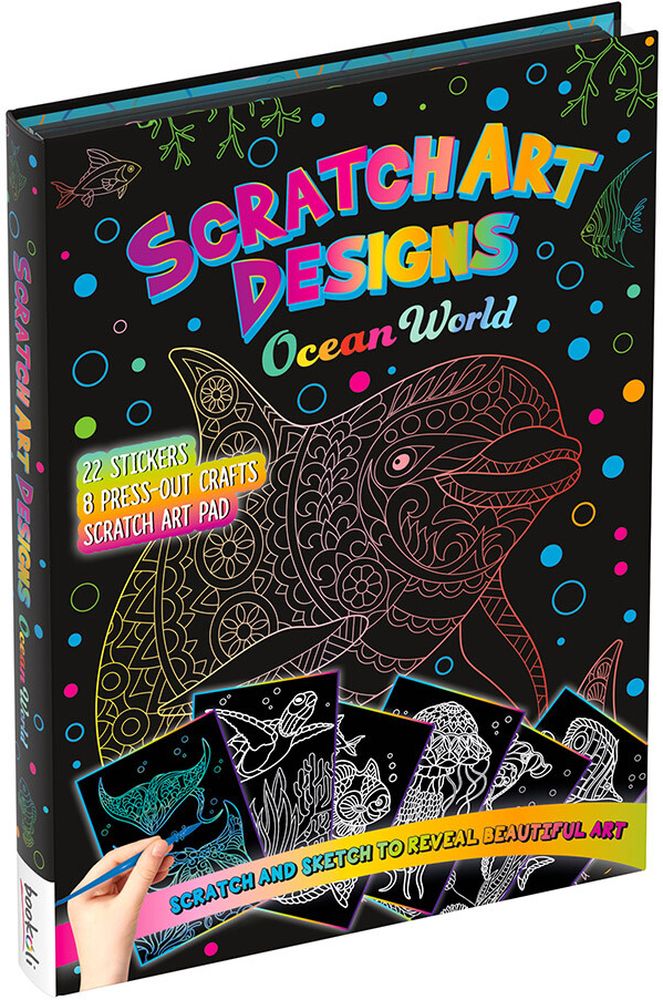 CRAFT FOLDERS: OCEAN SCRATCH ART BOOKOLI