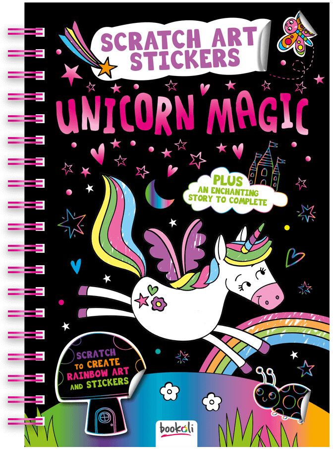 BOOKOLI SCRATCH ART STICKER FUN: UNICORN MAGIC