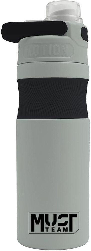 ΘΕΡΜΟΣ MUST TEAM ΑΝΟΞΕΙΔΩΤΟ 500ML ΜΕ ΧΕΡΟΥΛΙ ΣΤΟ ΣΤΟΜΙΟ ΜΑΥΡΟ ΓΚΡΙ