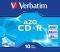 VERBATIM CD-R 80MIN - 700 MB 52X DLP AZO JEWEL CASE 10PCS