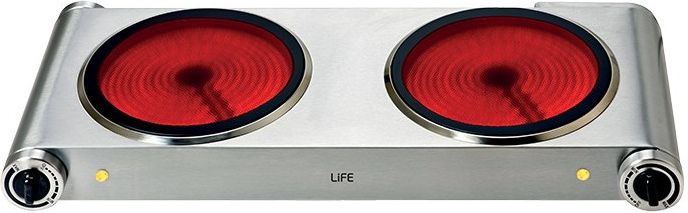 ΑΝΕΞΑΡΤΗΤΗ ΕΣΤΙΑ 2400W LIFE CERAMICA DOUBLE SS ΔΙΠΛΗ LIFE