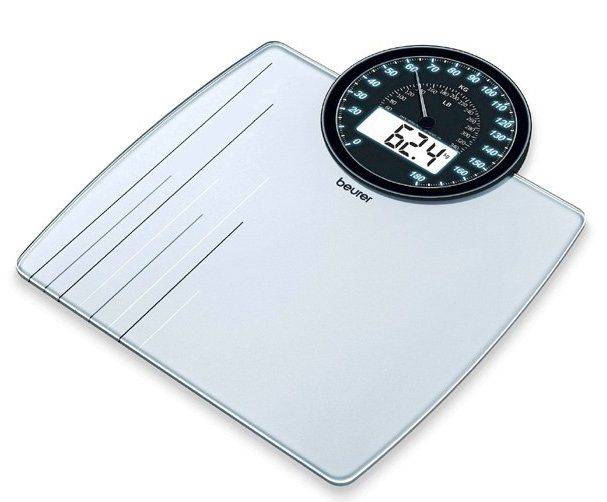 ΓΥΑΛΙΝΗ ΖΥΓΑΡΙΑ ΜΕ ΨΗΦΙΑΚΗ ΚΑΙ ΑΝΑΛΟΓΙΚΗ ΑΠΕΙΚΟΝΙΣΗ BEURER GS 58