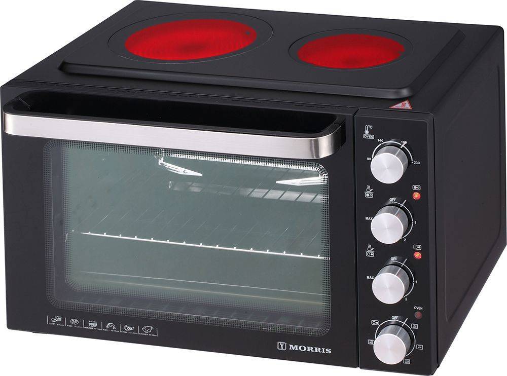HΛΕΚΤΡΙΚΟ ΦΟΥΡΝΑΚΙ ΜΕ 2 ΚΕΡΑΜΙΚΕΣ ΕΣΤΙΕΣ MORRIS MEO4820C MORRIS