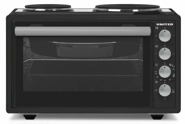 UNITED HΛΕΚΤΡΙΚΟ ΦΟΥΡΝΑΚΙ ΜΕ 2 ΕΣΤΙΕΣ UNITED EO 8722