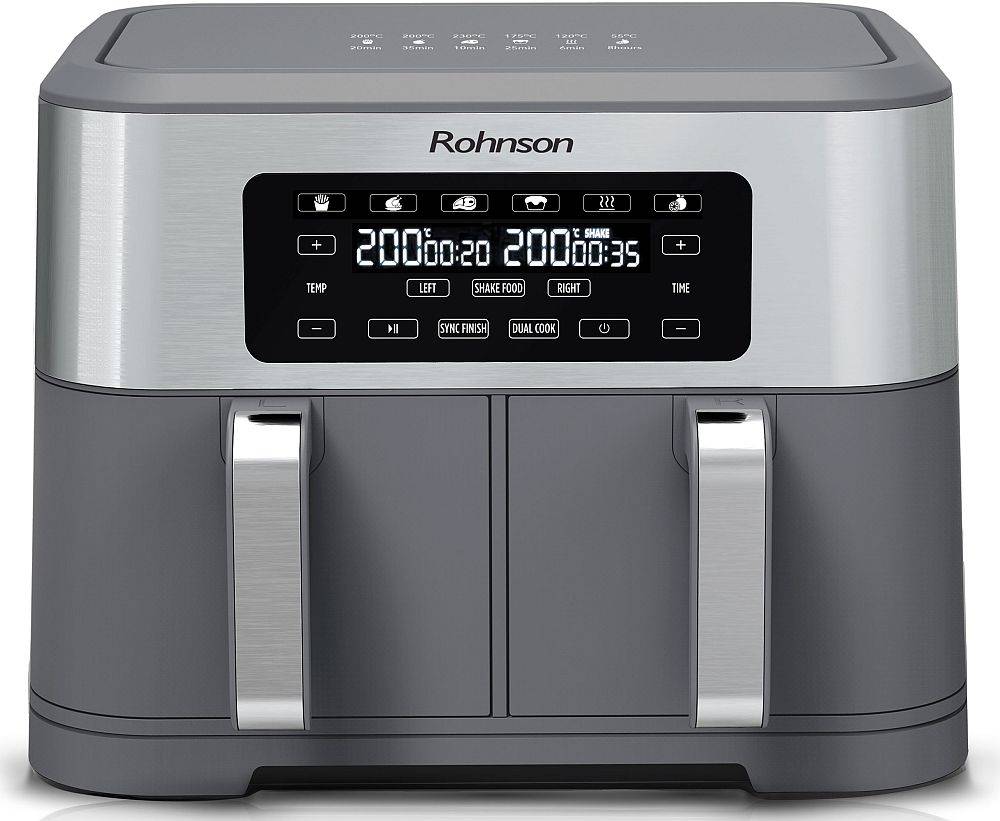 ROHNSON ΦΡΙΤΕΖΑ ΑΕΡΟΣ ROHNSON R-2844 DUAL BASKET 8,5LT