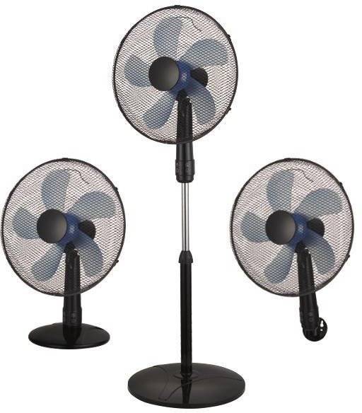 ΑΝΕΜΙΣΤΗΡΑΣ 3 ΣΕ 1 ΟΡΘΟΣΤΑΤΗΣ-ΕΠΙΤΡΑΠΕΖΙΟΣ-ΤΟΙΧΟΥ 40CM EUROLAMP 300-20011 ΜΑΥΡΟΣ