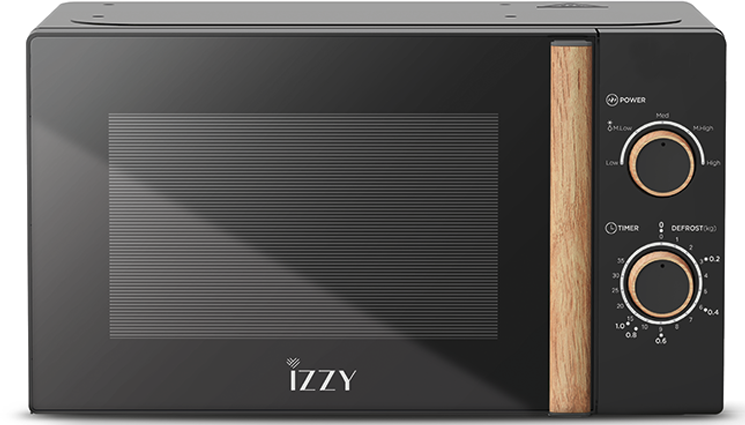 ΦΟΥΡΝΟΣ ΜΙΚΡΟΚΥΜΑΤΩΝ IZZY IZ-8006 WOODEN DESING ΜΑΥΡΟΣ IZZY