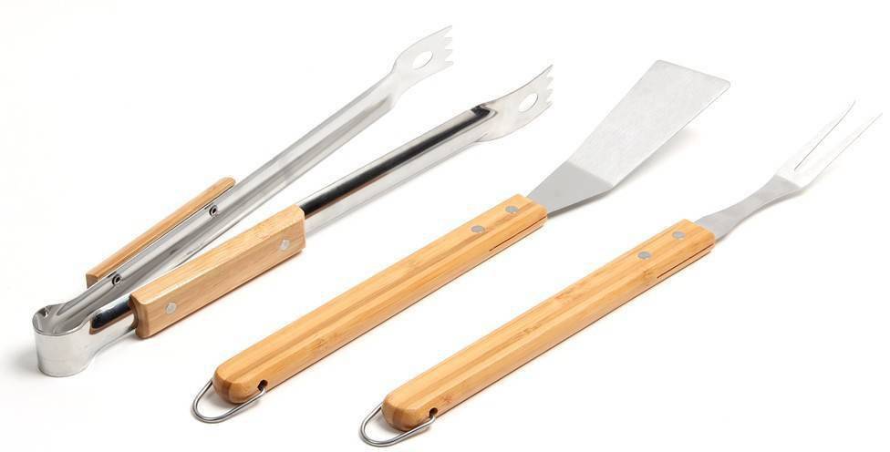 ΣΕΤ ΕΡΓΑΛΕΙΩΝ BBQ SOMAGIC INOX ΜΕΤΑΛΛΟ/ΞΥΛΟ 3ΤΜΧ