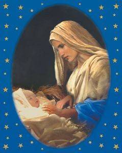 POSTER MADONNA AND CHILD 40.6 X 50.8 CM