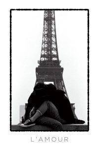 POSTER L\'AMOUR EIFFEL TOWER LOVERS 61 X 91.5 CM