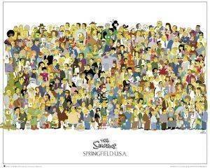 POSTER SIMPSONS GROUP SHOT 40.6 X 50.8 CM