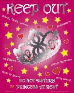 POSTER KEEP OUT PRINCESS 40.6 X 50.8 CM