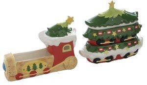 COOKIE JAR TRAIN W/TREE 17CM