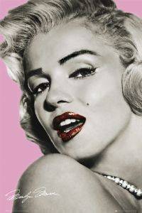 POSTER MARILYN MONROE PINK LIPS   61 X 91.5 CM