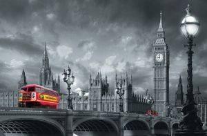  BUS ON WESTMINSTER BRIDGE 175 X 115 CM