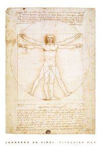 POSTER LEONARDO DAVINCI\'S VITRUVIAN MAN 61 X 91.5 CM