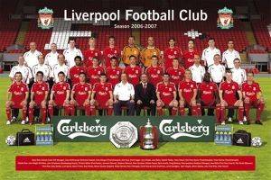 POSTER LIVERPOOL FOOTBALL CLUB TEAM 2006/2007 61 X 91.5 CM